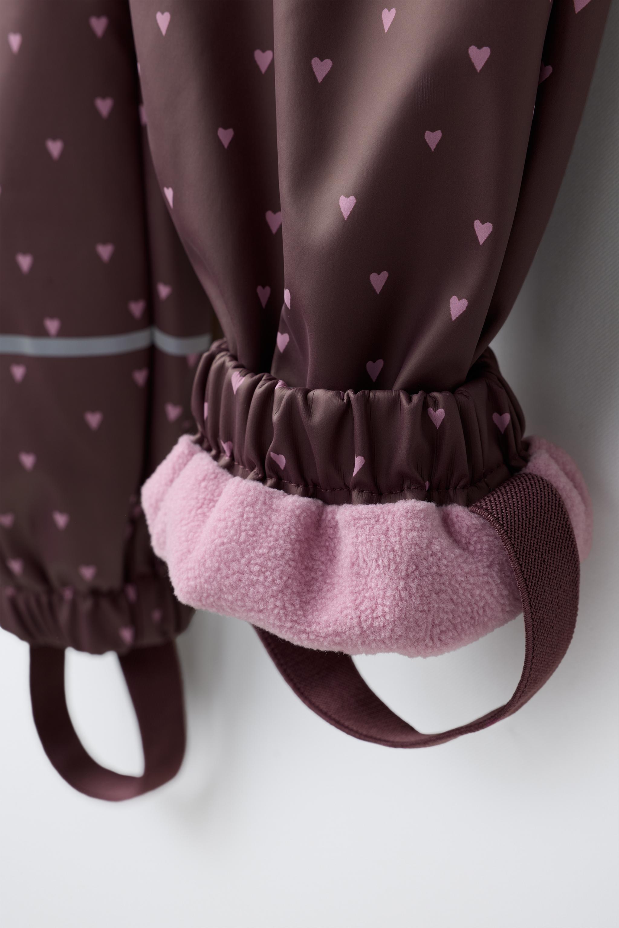 WATER-RESISTANT PRINTED FLEECE-LINED OVERALLS